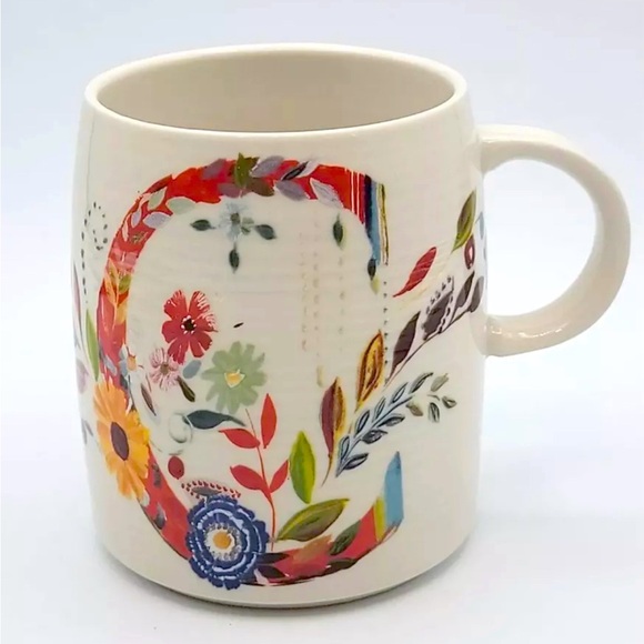 Anthropologie Starla Hoffman Petal Palette C Floral Mug - Picture 1 of 8